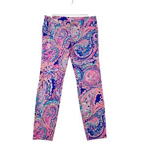 Lilly Pulitzer Kelly Skinny Ankle‎ Pants Drop Me A Lime Women's Sz 4 Preppy